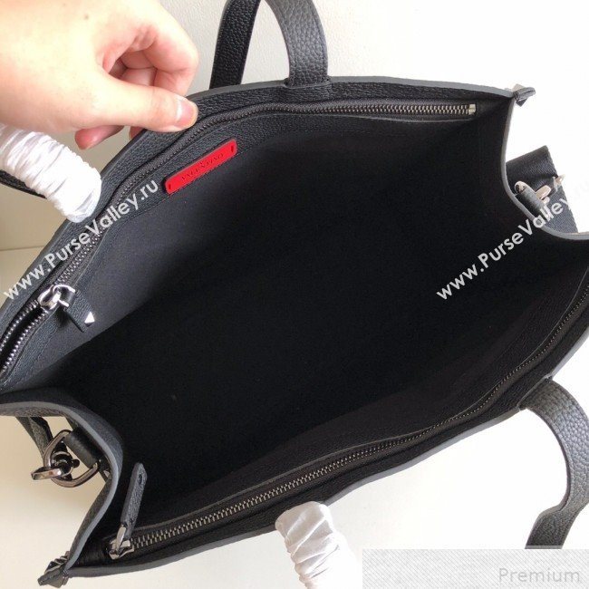 Valentino Rockstud Trimmed Shopper Tote Black 2019 (JJ3-9042411)
