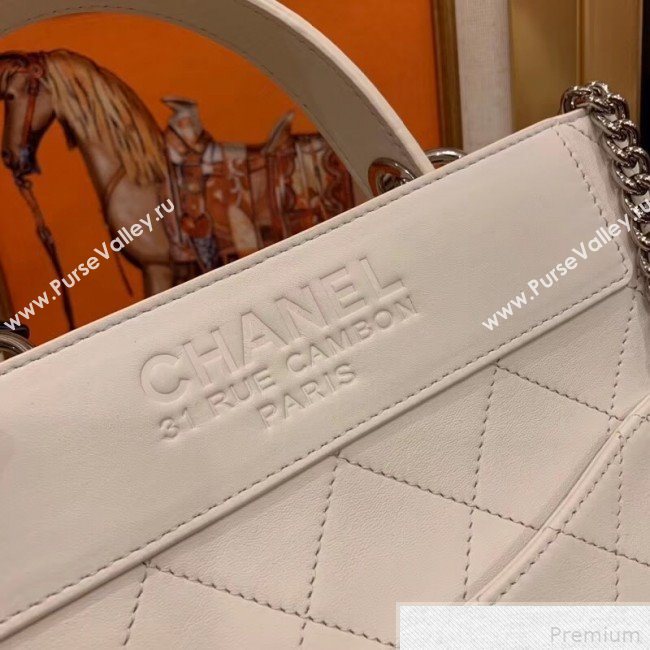 Chanel Calfskin Bucket Bag AS0577 White 2019 (SMJD-9042239)