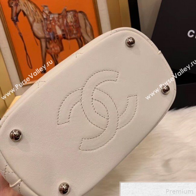 Chanel Calfskin Bucket Bag AS0577 White 2019 (SMJD-9042239)