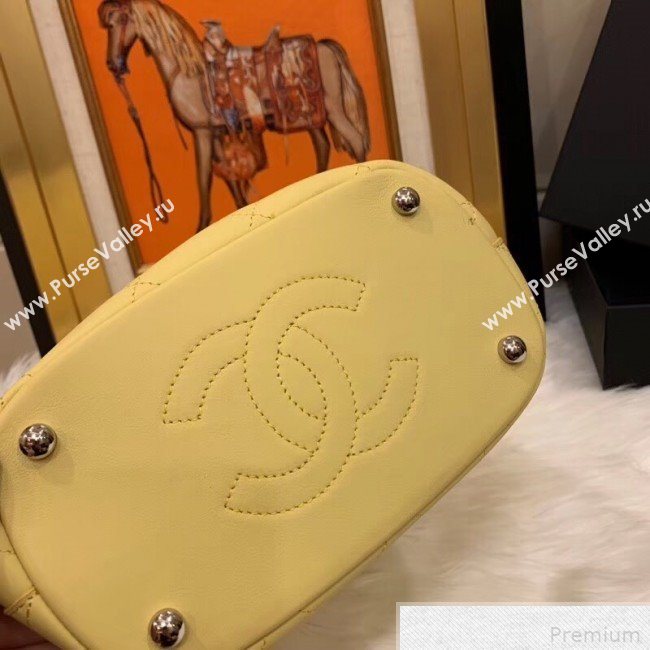 Chanel Calfskin Bucket Bag AS0577 Yellow 2019 (SMJD-9042240)