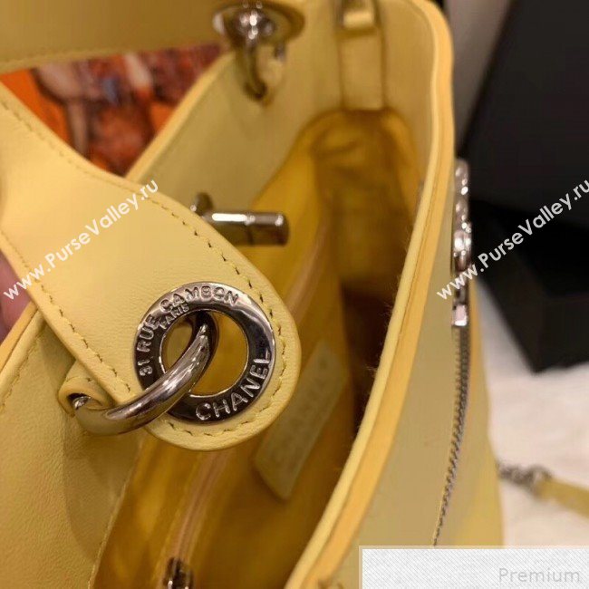 Chanel Calfskin Bucket Bag AS0577 Yellow 2019 (SMJD-9042240)