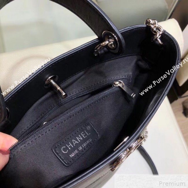 Chanel Calfskin Bucket Bag AS0577 Black 2019 (SMJD-9042241)