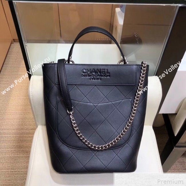 Chanel Calfskin Bucket Bag AS0577 Black 2019 (SMJD-9042241)