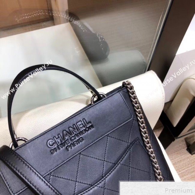 Chanel Calfskin Bucket Bag AS0577 Black 2019 (SMJD-9042241)