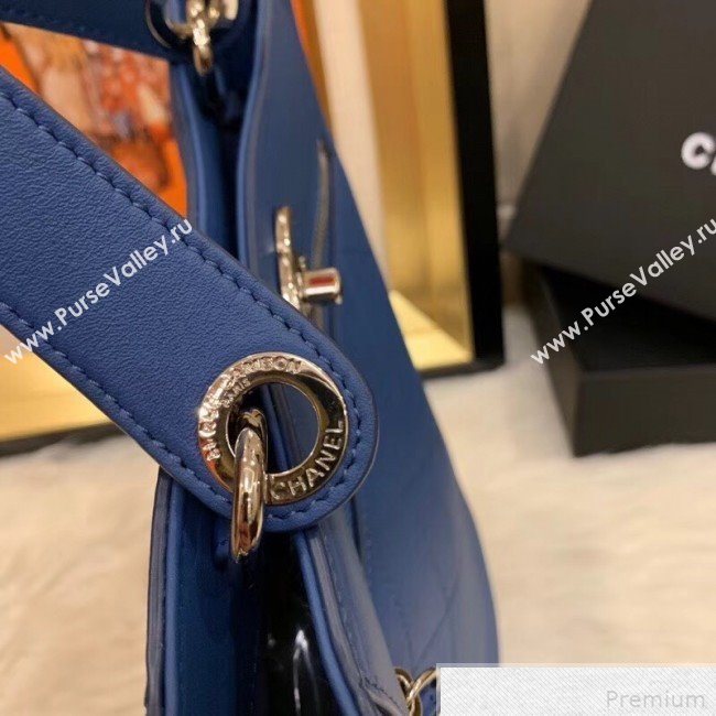 Chanel Calfskin Bucket Bag AS0577 Blue 2019 (SMJD-9042242)