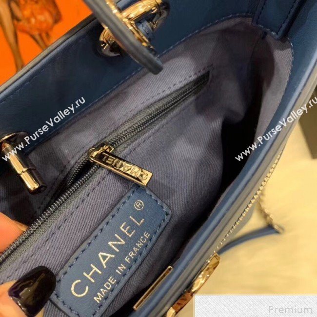 Chanel Calfskin Bucket Bag AS0577 Blue 2019 (SMJD-9042242)