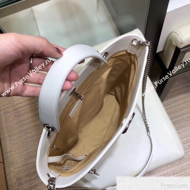 Chanel Large Calfskin Bucket Bag AS0578 White 2019 (SMJD-9042243)