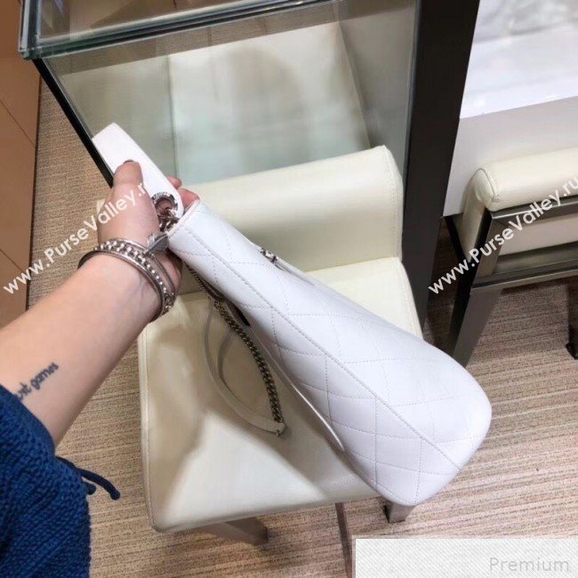 Chanel Large Calfskin Bucket Bag AS0578 White 2019 (SMJD-9042243)