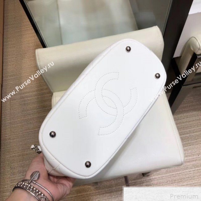 Chanel Large Calfskin Bucket Bag AS0578 White 2019 (SMJD-9042243)