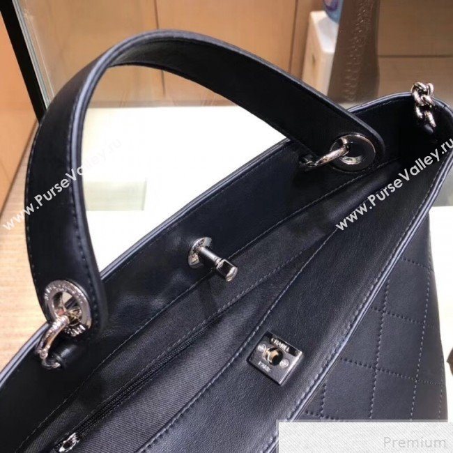 Chanel Large Calfskin Bucket Bag AS0578 Black 2019 (SMJD-9042244)