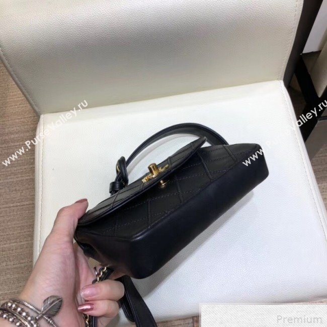 Chanel Lambskin Flap Waist Bag/Belt Bag A88612 Black 2019 (SMJD-9042247)