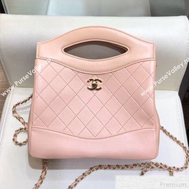 Chanel Lambskin Chanel 31 Mini Shopping Bag AS9196 Pink 2019 (SMJD-9042248)