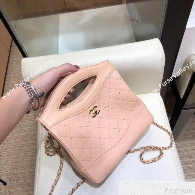 Chanel Lambskin Chanel 31 Mini Shopping Bag AS9196 Pink 2019 (SMJD-9042248)