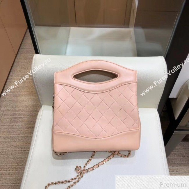 Chanel Lambskin Chanel 31 Mini Shopping Bag AS9196 Pink 2019 (SMJD-9042248)