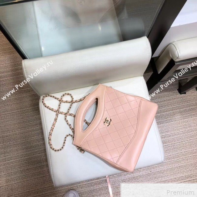 Chanel Lambskin Chanel 31 Mini Shopping Bag AS9196 Pink 2019 (SMJD-9042248)