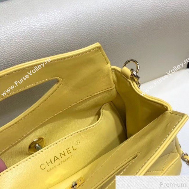 Chanel Lambskin Chanel 31 Mini Shopping Bag AS9196 Yellow 2019 (SMJD-9042249)