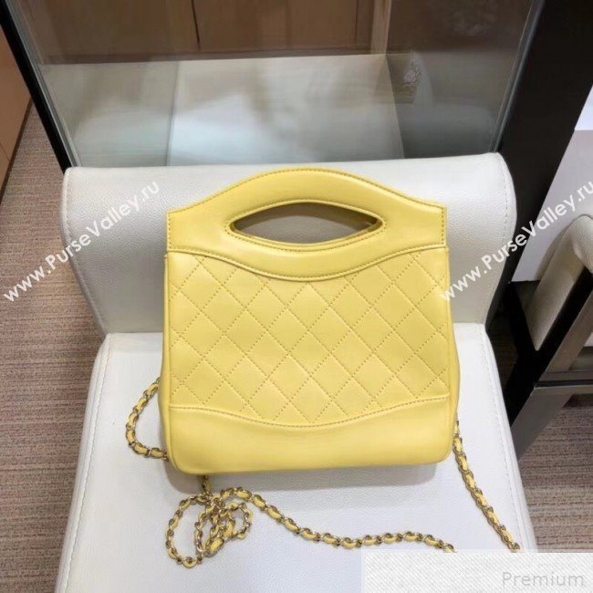 Chanel Lambskin Chanel 31 Mini Shopping Bag AS9196 Yellow 2019 (SMJD-9042249)