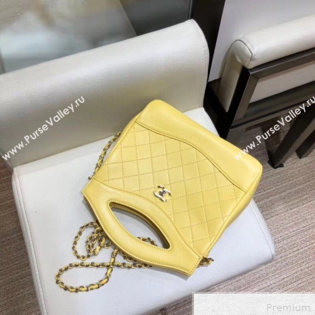 Chanel Lambskin Chanel 31 Mini Shopping Bag AS9196 Yellow 2019 (SMJD-9042249)