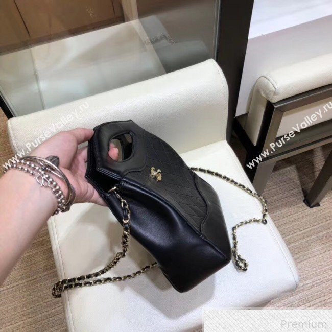Chanel Lambskin Chanel 31 Mini Shopping Bag AS9196 Black 2019 (SMJD-9042251)