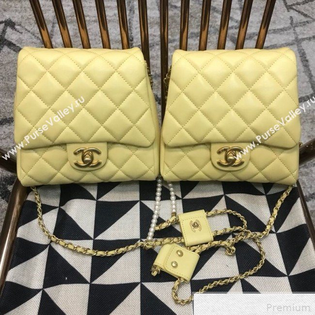 Chanel Side-packs Flap Bag AS0614 Yellow 2019 (JDH-9042256)