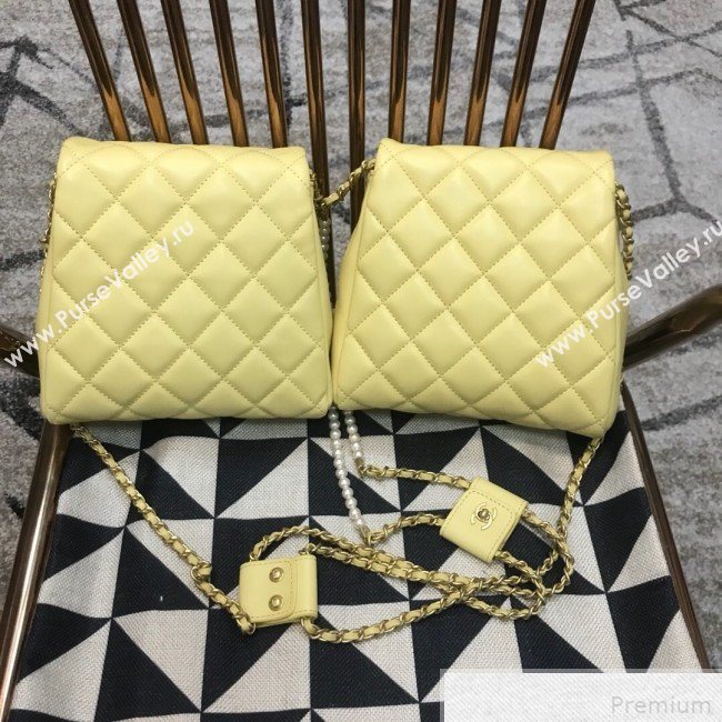 Chanel Side-packs Flap Bag AS0614 Yellow 2019 (JDH-9042256)