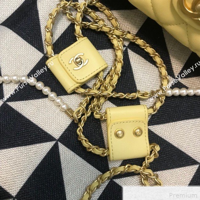 Chanel Side-packs Flap Bag AS0614 Yellow 2019 (JDH-9042256)