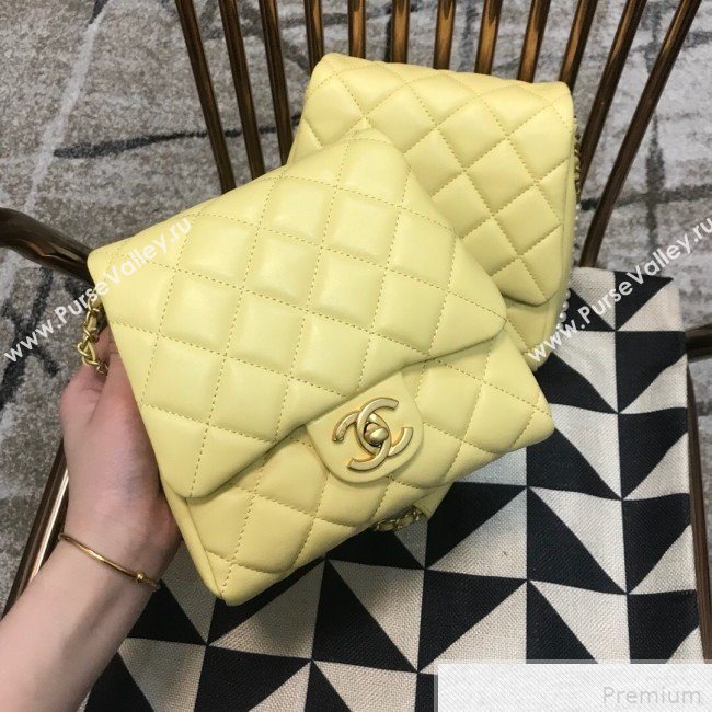 Chanel Side-packs Flap Bag AS0614 Yellow 2019 (JDH-9042256)