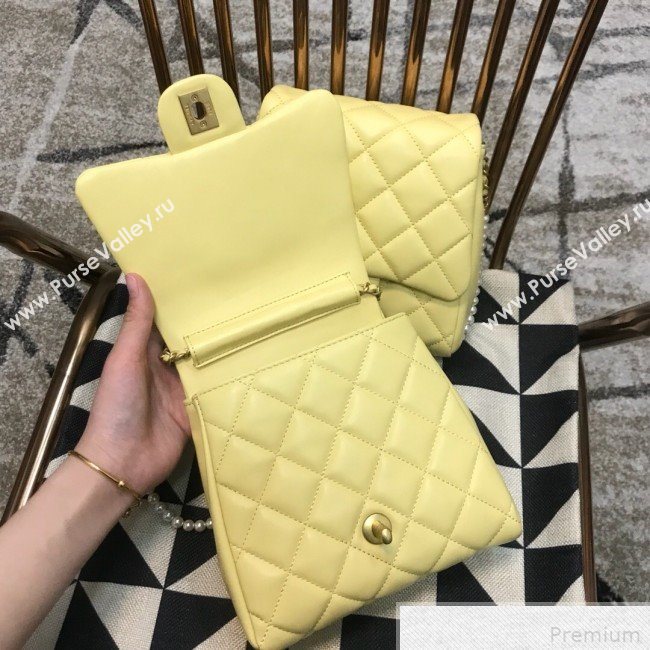 Chanel Side-packs Flap Bag AS0614 Yellow 2019 (JDH-9042256)