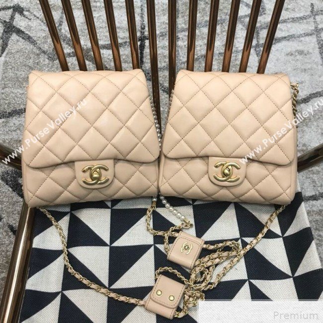 Chanel Side-packs Flap Bag AS0614 Apricot Pink 2019 (JDH-9042255)