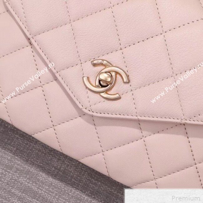 Chanel Small Flap Bag with Top Handle AS0625 Pink 2019 (XIN-9042271)