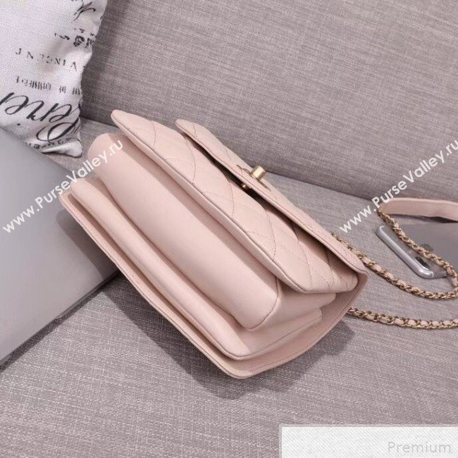 Chanel Small Flap Bag with Top Handle AS0625 Pink 2019 (XIN-9042271)