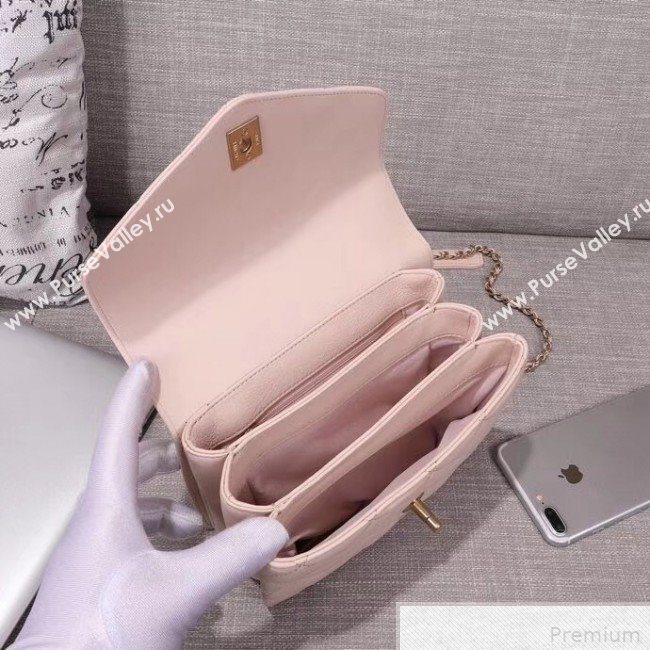 Chanel Small Flap Bag with Top Handle AS0625 Pink 2019 (XIN-9042271)
