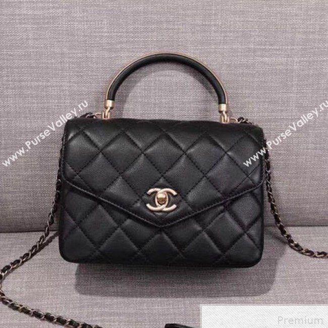 Chanel Small Flap Bag with Top Handle AS0625 Black 2019 (XIN-9042273)