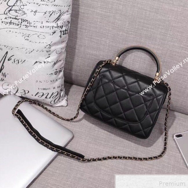 Chanel Small Flap Bag with Top Handle AS0625 Black 2019 (XIN-9042273)