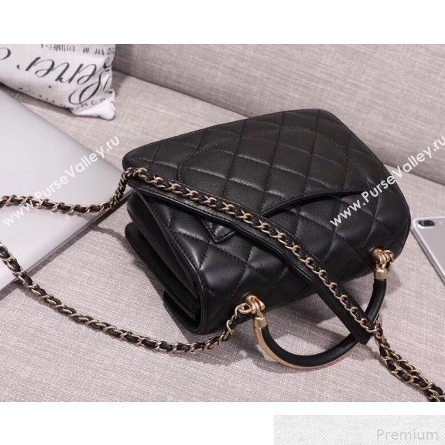 Chanel Small Flap Bag with Top Handle AS0625 Black 2019 (XIN-9042273)