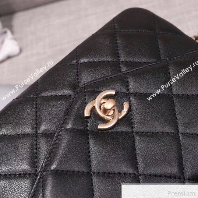 Chanel Small Flap Bag with Top Handle AS0625 Black 2019 (XIN-9042273)