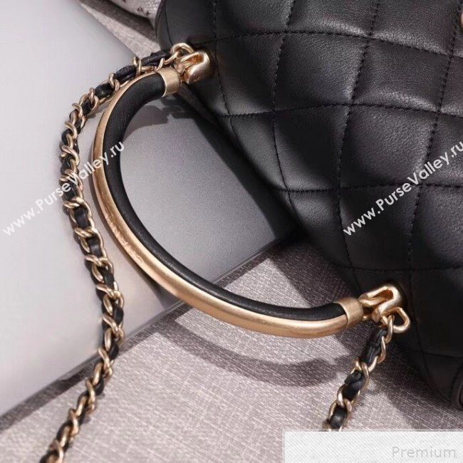 Chanel Small Flap Bag with Top Handle AS0625 Black 2019 (XIN-9042273)
