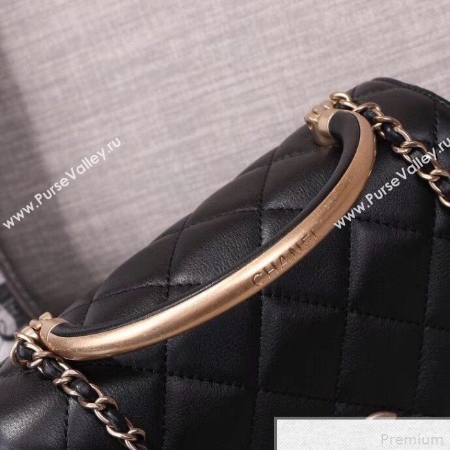 Chanel Small Flap Bag with Top Handle AS0625 Black 2019 (XIN-9042273)