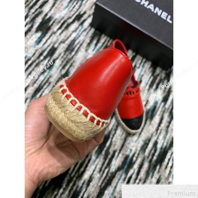 Chanel Espadrilles G34431 Red/Black 2019 (HANB-9042458)