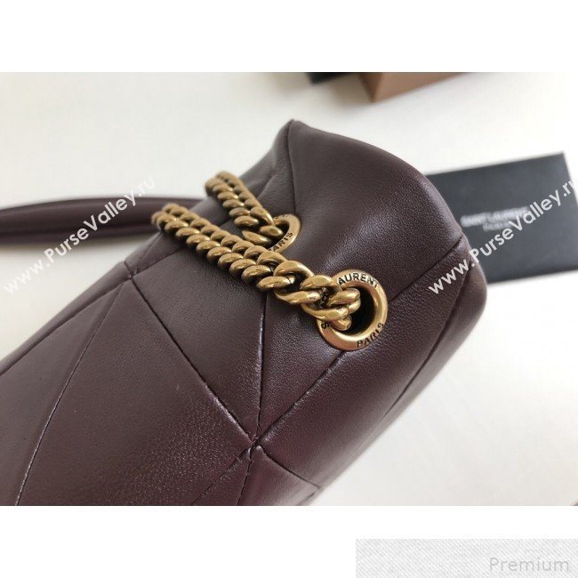 Saint Laurent Medium Jamie Bag in Patchwork Leather 515821 Burgundy 2018 (KTS-9042419)