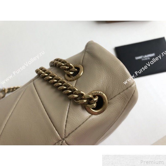 Saint Laurent Medium Jamie Bag in Patchwork Leather 515821 Apricot 2018 (KTS-9042420)