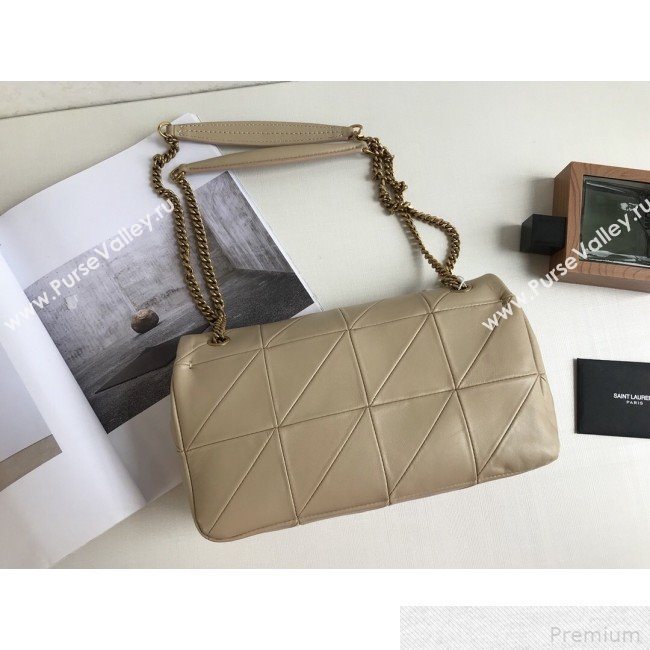 Saint Laurent Medium Jamie Bag in Patchwork Leather 515821 Apricot 2018 (KTS-9042420)