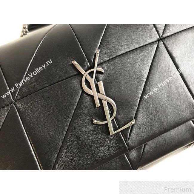 Saint Laurent Medium Jamie Bag in Patchwork Leather 515821 Black/Silver 2018 (KTS-9042421)