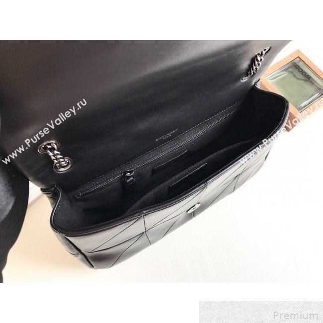 Saint Laurent Medium Jamie Bag in Patchwork Leather 515821 Black/Silver 2018 (KTS-9042421)