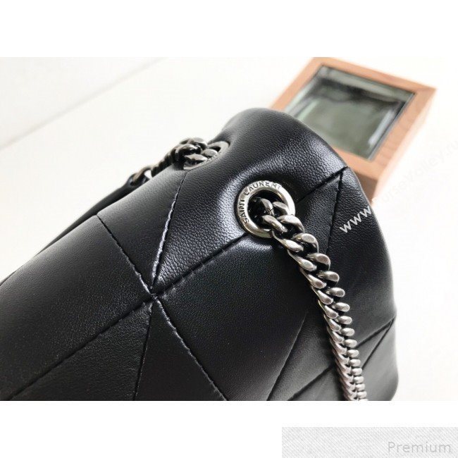 Saint Laurent Medium Jamie Bag in Patchwork Leather 515821 Black/Silver 2018 (KTS-9042421)