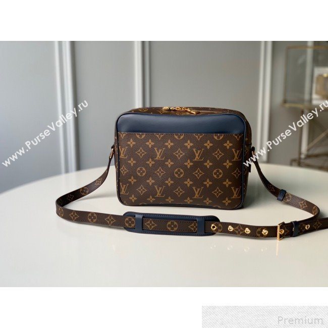 Louis Vuitton Nil Slim Shoulder Bag in Monogram Canvas M51478 Blue Leather 2019 (KD-9042615)