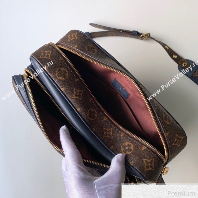 Louis Vuitton Nil Slim Shoulder Bag in Monogram Canvas M51478 Blue Leather 2019 (KD-9042615)