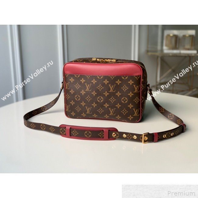 Louis Vuitton Nil Slim Shoulder Bag in Monogram Canvas M51478 Burgundy Leather 2019 (KD-9042616)