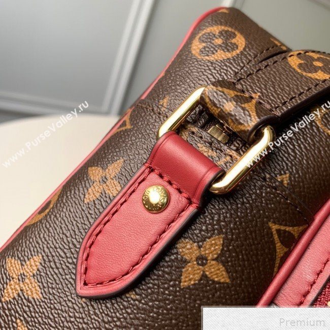 Louis Vuitton Nil Slim Shoulder Bag in Monogram Canvas M51478 Burgundy Leather 2019 (KD-9042616)