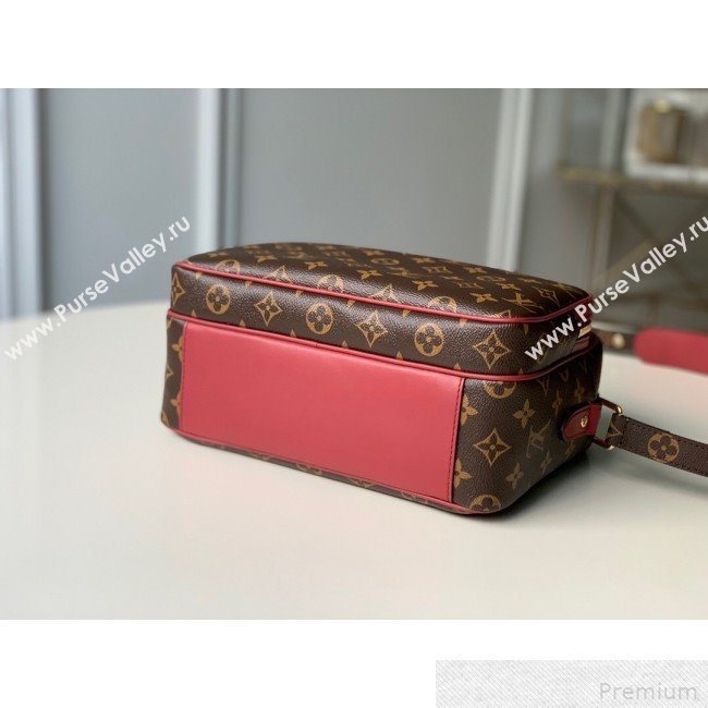 Louis Vuitton Nil Slim Shoulder Bag in Monogram Canvas M51478 Burgundy Leather 2019 (KD-9042616)